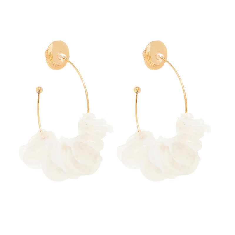 Mignonne Gavigan 18kt Yellow Gold Plated Mother of Pearl Mini Lolita Hoop Earrings